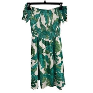 🌴Tropical Strapless Mini Dress Size S🌴